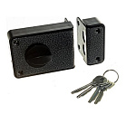 замок Накладной ЗН-1-3-1 ЗЕНИТ серебро, английский, без защелки, запирание ключом, 4 ключа