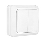 Выключатель "Олимп" 2 кл. о/у 10А бел О0023