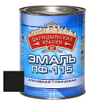 Эмаль черная ПФ 115  0,8 кг.