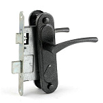 замок Врезной с ручкой на планке ЗВ 9,2-01 ОМЕГА серебро