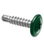 Саморез 4,2х19мм с пресс-шайбой, наконечник сверло (100 шт) зеленый RAL6005