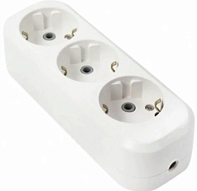 Колодка розеточная 3гн. с/з TANGO АБС-пластик