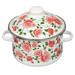 Кастрюля эмал.  3л Роза плетистая 3МD181М индукция