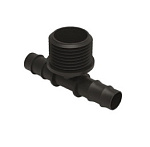 Тройник с наружной резьбой 1/2х16х16 на капельные трубки