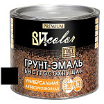 Грунт-эмаль быстросохнущая универсальная черная RAL 9005 ВИТ color  1,8 кг.