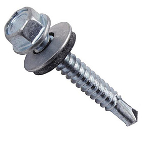 Саморез д/мет.черепицы 4,8х19 мм. (250 шт) с шайбой цинк 