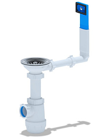 Сифон Ани Грот 3 1/2"х40 с переливом мойки А0145 