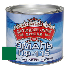 Эмаль зеленая ПФ 115  1,8 кг.