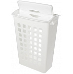 Корзина д/белья 38л 430х260х580с поворот.крыш. белый