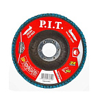 Круг лепестковый шлифовальный P.I.T. DRUA 125x22,2 мм, ZA60, циркониевый корунд (APLS26-12560)