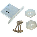 замок Врезной 76601-8-4С/13  сувальдный, 3 цилиндр. ригеля, 3 ключа