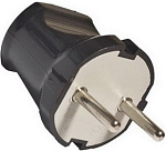 Вилка эл. б/з 10А 250В черная TANGO