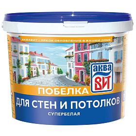 Побелка супербелая, АкваВИТ  6 кг (ведро)