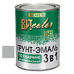 Грунт-эмаль по ржавчине 3 в 1 серая ВИТ color  0,8 кг.