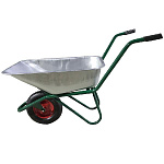 Тачка строительная одноколесная 110л оцинк., пневмоколесо 