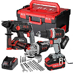 Набор инструментов аккум. P.I.T. P0005-03 (УШМ PWS20H-125B, дрель PSB20H-10C, перфоратор PBH20H-22B)