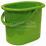 Ведро пласт. 11 л. хоз. со сливом  салатовое М2422