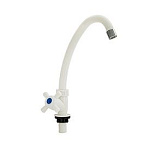 Кран BRIMIX на одну воду, металлокерамика, из высокопрочного АБС, ручка крест, белый