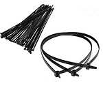 Хомут нейлоновый 3,6х300мм (100шт) черный