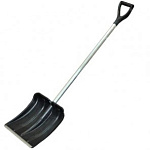 Лопата снеговая 505х375мм Прайм с алюм. планкой, алюм. черенк d32 и V-ручка