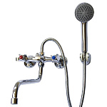 Смеситель д/ванны и умывальника 1/2 рез Казань КС-97 97102  мет. мах., рус. эксц.