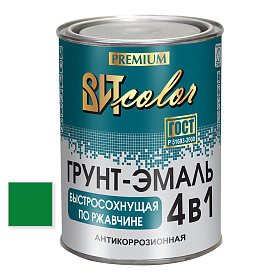 Грунт-эмаль  по ржавчине ярко-зеленая быстросохнущая ВИТ color  0,8 кг.