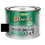 Грунт-эмаль по ржавчине 3 в 1 черная ВИТ color  0,4 кг.