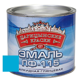 Эмаль светло-голубая ПФ 115  1,8 кг.