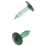 Саморез 4,2х16мм с пресс-шайбой, наконечник сверло (100 шт) зеленый RAL6005