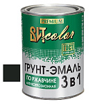 Грунт-эмаль по ржавчине 3 в 1 черная ВИТ color  0,8 кг.