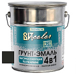 Грунт-эмаль  по ржавчине черная быстросохнущая  ВИТ color 4 кг.