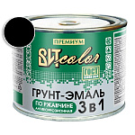Грунт-эмаль по ржавчине 3 в 1 черная ВИТ color/ВИТ колор  0,4 кг.