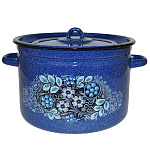 Кастрюля эмал.  4,5 л 1с17с с рис.