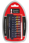 Набор бит Ph1,2,2,3 Pz1,2,3 шест. 3,4,5мм, Torx 10-40, шлиц 3,5х25мм, деррж. Quadro Torsion (19пр.)
