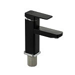 Смеситель д/раковины GFmark шаровый, из высокопрочного пластика АБС, квадратный корпус, Элегант, чер