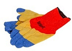 Перчатки красно желтые с синими пальцами TF-312-2