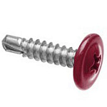 Саморез 4,2х19мм с пресс-шайбой, наконечник сверло (100 шт) вишня RAL3005