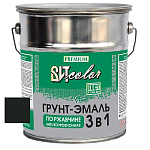 Грунт-эмаль по ржавчине 3 в 1 черная ВИТ color  5 кг.