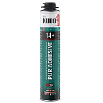 Клей-пена КУДО PUR ADHESIVE PROFF 14+ полиуретановый монтажный профессиональный 1л всесезонный