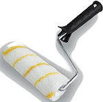 Валик полиамид с желтой полосой PROFI 240мм,  бюгель 8мм, ворс 12мм