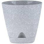 Горшок для цветов 2,5л Amsterdam 17см светлый камень, прикорневой полив