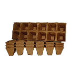 Горшок торфяной 50х50 квадрат (блок 6х2=12)