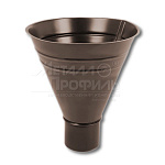 Воронка сливная оцинк.@100 корич. высокая