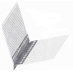 Угол ПВХ перфорированный с сеткой 10х15х2,5м белый