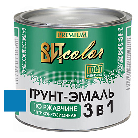 Грунт-эмаль по ржавчине 3 в 1 светло-голубая ВИТ color  1,8 кг.