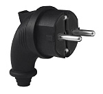 Вилка эл. угловая однофазная каучук UNIVersal