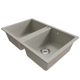 Мойка ML-GM23 500х770х190мм двухчашевая, серая (310)