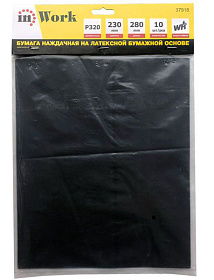 Бумага нажд. inWork в листах 230х280мм Р600, на латексной бумаж. основе, водостойкая (10шт)