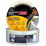 Лента малярная (25мм*25м) креппированная 140мкм DECOR