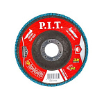 Круг лепестковый шлифовальный P.I.T. DRUA 125x22,2 мм, ZA40, циркониевый корунд (APLS26-12540)